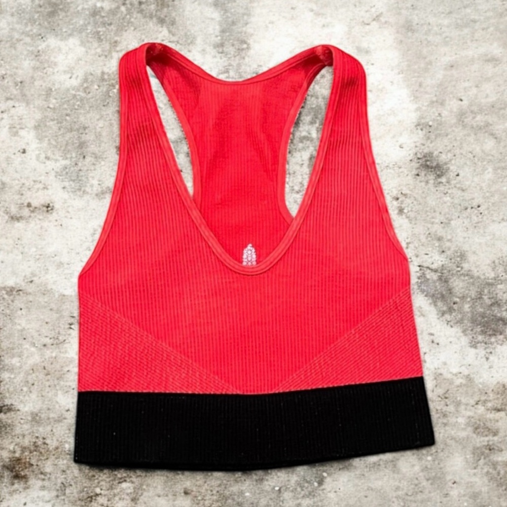 NWOT Free People Free Throw Seamless Banded Crop Tank